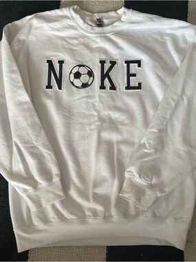White Nike Soccer Crewneck Sweatshirt -